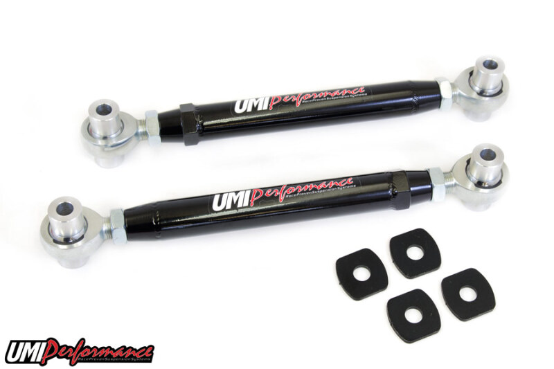 Pontiac G8 Alignment Toe Arms - Rear - UMI Performance - CrMo Rod Ends - Available in red or black powder coat - `08-`09